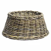 Van der Leeden kerstboommand rotan grijs D60 H26cm