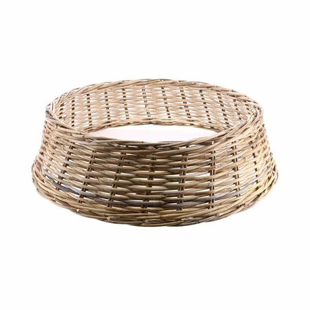 Van der Leeden kerstboommand rotan bruin D75 H20 cm