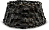 Van der Leeden kerstboommand rotan zwart D 60 H 26 cm