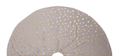 kerstboomkleed fluweel taupe/goud