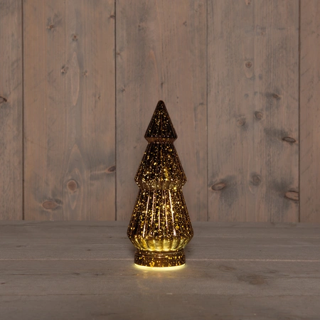 Kerstboompje 10led 23.5x10cm brns - afbeelding 2