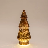 Kerstboompje 10led 23.5x10cm brns - afbeelding 1
