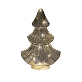 Kerstboompje 10led 24x15.5cm grijs