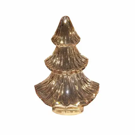 Kerstboompje 10led 24x15.5cm roze