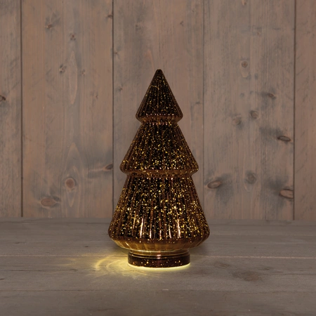 Kerstboompje 10led 28.5x15cm brns - afbeelding 2