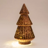 Kerstboompje 10led 28.5x15cm brns - afbeelding 1