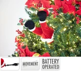 Kerstman bewegende benen 35cm - afbeelding 1