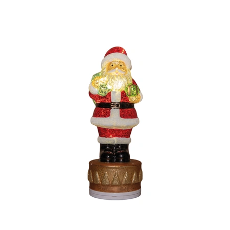 Kerstman led glas 26x10.5cm multi