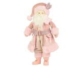 Kerstman pes L27.5b24.5h55.2cm roze