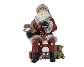 Kerstman polyresin l17b22.6h30cm rd