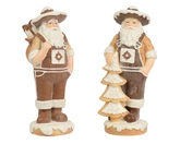 Kerstman polyresin L8b10h22cm d.bruin a2