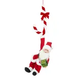 Kerstman zuurstok rood moving with music werkt op batterijen - l36xb16xh82cm