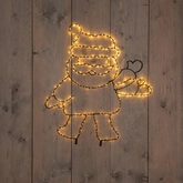 Kerstman zwaaiend 300l 60x50cm