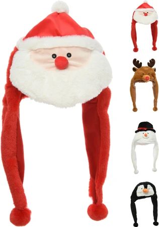 Kerstmuts Pluche 50cm (1 stuk, div. soorten) - afbeelding 1
