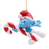 Kerstornament Clumsy Smurf kerst resin 8.5 cm