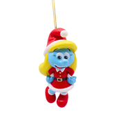 Kerstornament Smurfette kerst resin 8.5 cm