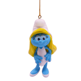 Kerstornament Smurfette pose resin 8.5 cm
