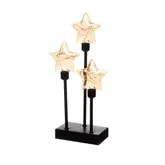 Kerststerren op standaard zwart 14,5 x 7 x 32 cm - afbeelding 1
