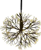Countryfield cascadeverlichting hangend Apollo zwart met 384 LED lampjes warm wit D 30 cm