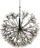 Countryfield cascadeverlichting hangend Apollo zwart met 912 LED lampjes warm wit D 50 cm