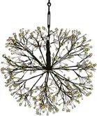 Countryfield cascadeverlichting hangend Apollo zwart met 576 LED lampjes warm wit D 40 cm