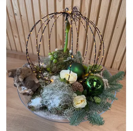 Kerstworkshop 'Royaal twinkelend kerstlandschap in glazen schaal' (vrijdag 20 november)