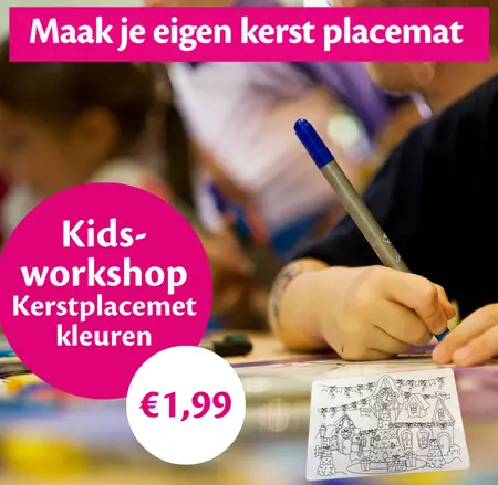 Kinderworkshop Kerst placemat kleuren (TuinWereld Wijchen)