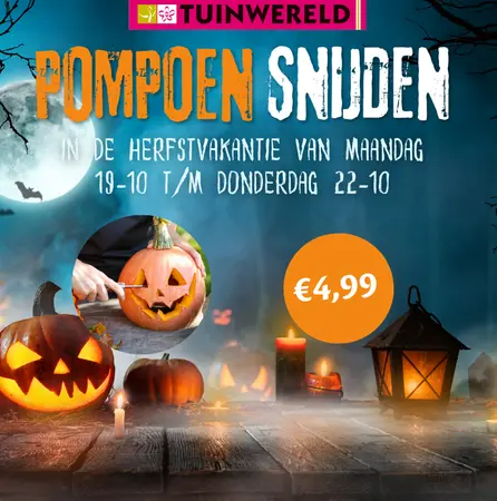 Kinderworkshop pompoen snijden