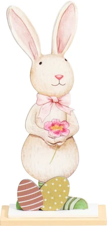 Konijn Hout Staand 16Cm (1 stuk, div. soorten) - afbeelding 3