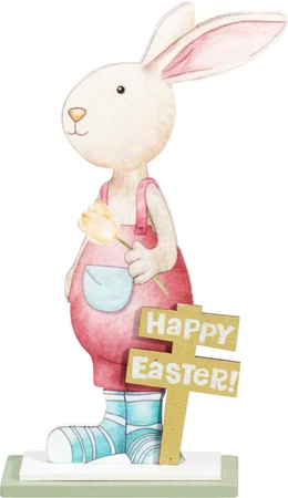 Konijn Hout Staand 16Cm (1 stuk, div. soorten) - afbeelding 2