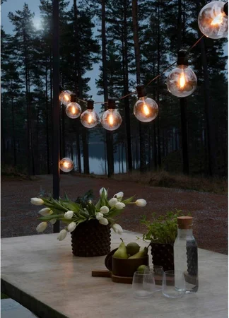Konstsmide LED lichtsnoer 10 lampen 10 meter 7W met dimmer, startsnoer - afbeelding 2