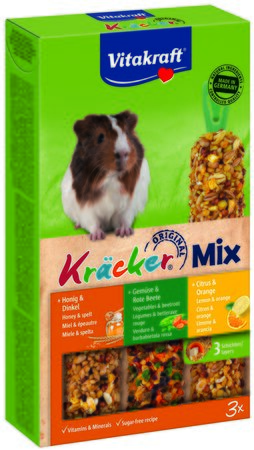 Kräcker Trio-Mix cavia met citrus/groente/honing