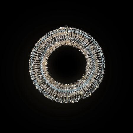 Krans D 58 cm shiny gold 720 LED met timer/dimmer - afbeelding 2