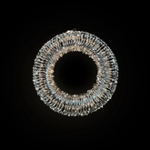 Krans D 58 cm shiny gold 720 LED met timer/dimmer - afbeelding 2