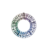 Krans metaal 140l 36x8cm rgb - afbeelding 1