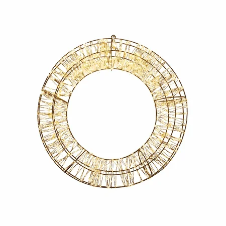 Anna's Collection kerstkrans zwart met 1800 lampjes klassiek warm D 60 H 14 cm