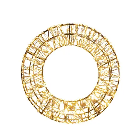 Anna's Collection Krans verlicht 1200 flash lampjes 36 x 8 cm - afbeelding 1