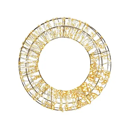 Anna's Collection Krans verlicht 1400 flash lampjes 48 x 10 cm - afbeelding 1