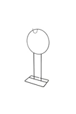 Kranshouder metaal D 30 H 65 cm black - afbeelding 1