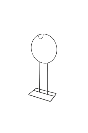 Kranshouder metaal - D30xH65cm Zwart - afbeelding 1