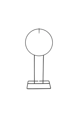 Kranshouder metaal - D30xH65cm Zwart - afbeelding 2