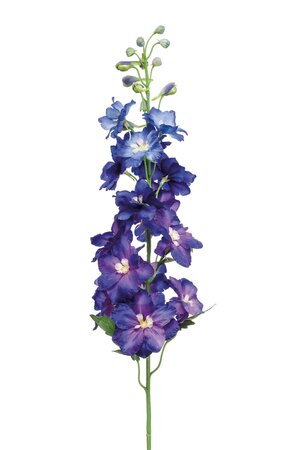 Kunstbloem Delphinium spray dk blauw 95cm