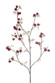 Kunstbloem Mulberry spray x5 red 115cm