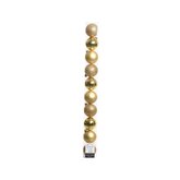 Decoris Kunststof Kerstballen Tube 10 stuks - Licht Goud - afbeelding 1