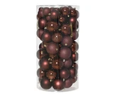 Kunststof kerstballen tube 100 stuks maroon