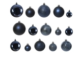 Kunststof kerstballen tube 100 stuks night blue - afbeelding 2