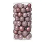 Kunststof kerstballen tube 100 stuks vintage pink