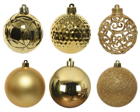 Kunststof Kerstballen Tube 37 stuks - Light Gold - afbeelding 2