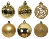 Kunststof Kerstballen Tube 37 stuks - Light Gold - afbeelding 2