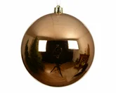 Kunststof XL kerstbal D 14 cm brandy